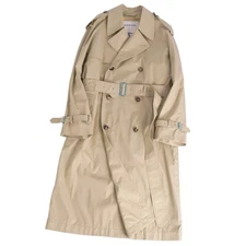 Burberry Coat Trench Back Check Cotton Garbage Outerwear Men's 46 Used MOLO-0