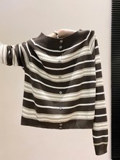 Women's One-Shoulder Striped Knitwear Pullover Casual Lazy Top Color