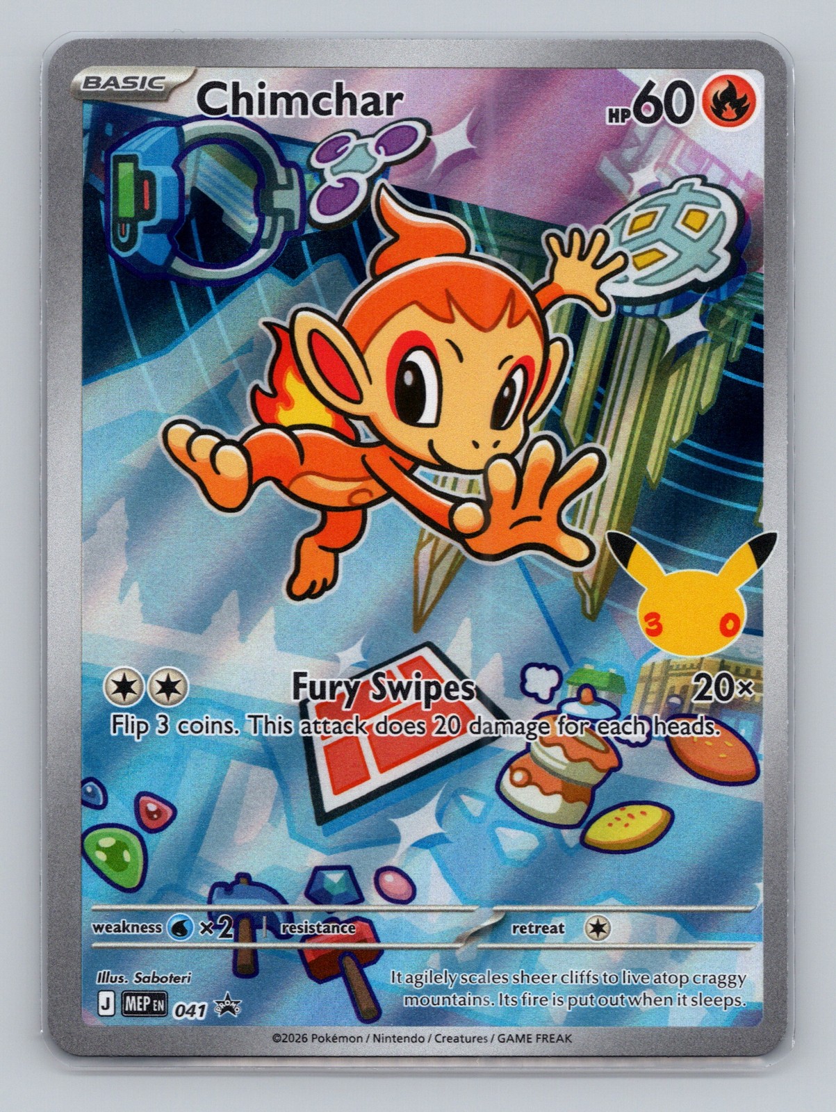 chimchar pokemon card price 76/130 25th Anniversary Promo this attack does nothing. Chimchar MEP 041 # First