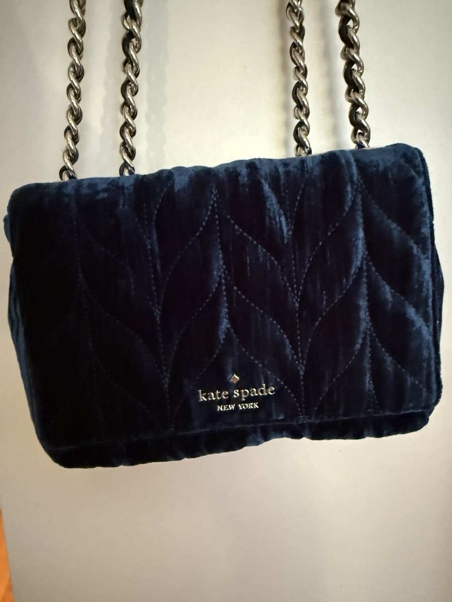 Kate Spade New York Navy Blue Quilted Chain Strap Shoulder  display picture 1