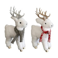 Stuffed Reindeer Xmas Ornament Christmas Decoration Cute Stuffed Animal for