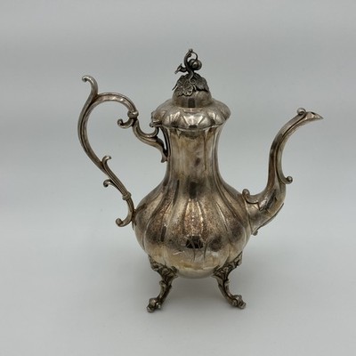 Reed & Barton Vtg silver teapot coffee Pot , 1795 Winthrop pumpkin