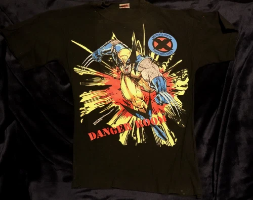 Vintage 90s Wolverine Danger Room Shirt X Men Marvel Comic Tee USA XL Fun Stuff