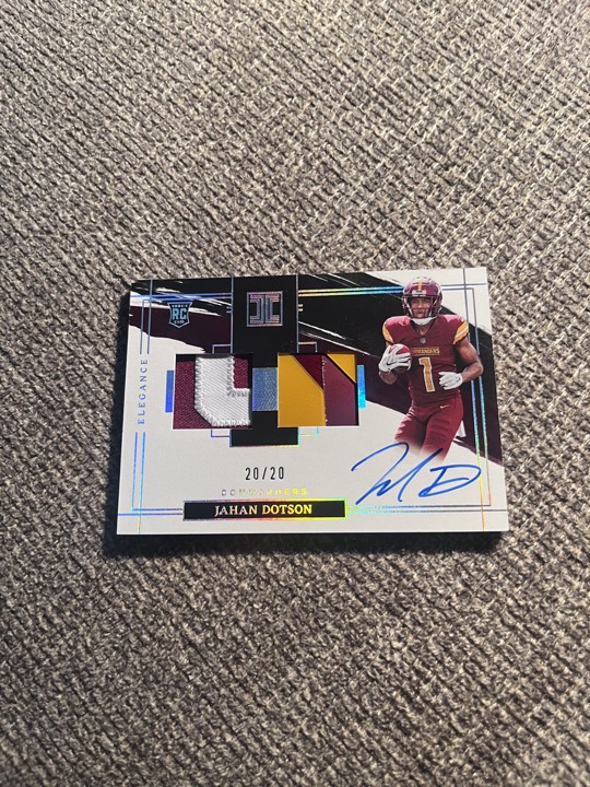 2022 Panini Impeccable - Elegance Rookie Autographs Jahan Dotson #114 Helmet...