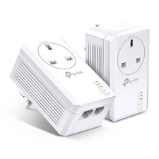 TP-LINK TL-PA7027P KIT AV1000 2 Port Gigabit Passthrough Powerline Starter Kit,