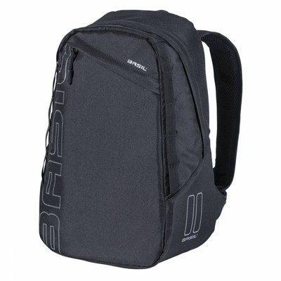 Hecktasche für Fahrrad, seitlicher Rucksack Basil Flex Backpack Schwarz 17L, Be