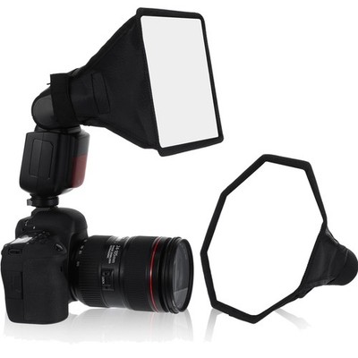 2 Stück Blitz Diffusor 2 in 1 Blitz Reflektor Flash Diffuser Light Softbox Le...