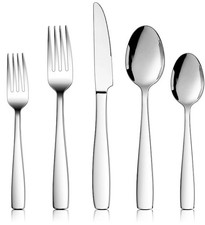 18/10 Stainless Steel Flatware Set for 12, 60-Piece Modern Silverware Cutlery...