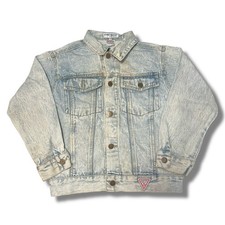 Vintage Georges Marciano GUESS Denim Jean Jacket Kids Size 12 90 s Medium Wash