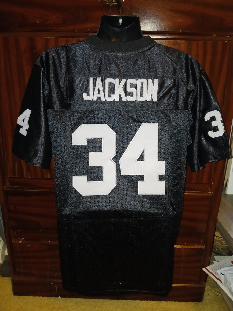 Oakland Raiders Bo Jackson #34 Stitched Black Custom Football