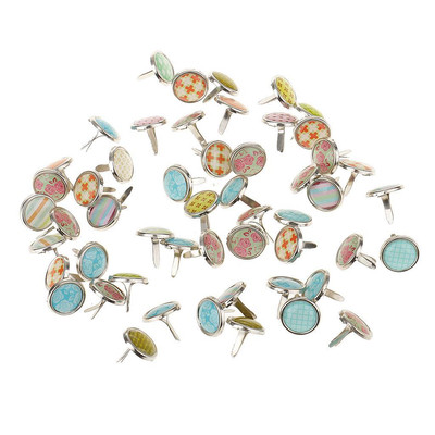 50 Stck. Spaltnadeln Basteln Brads Papierverschlüsse Scrapbooking mit Mehrfarbig