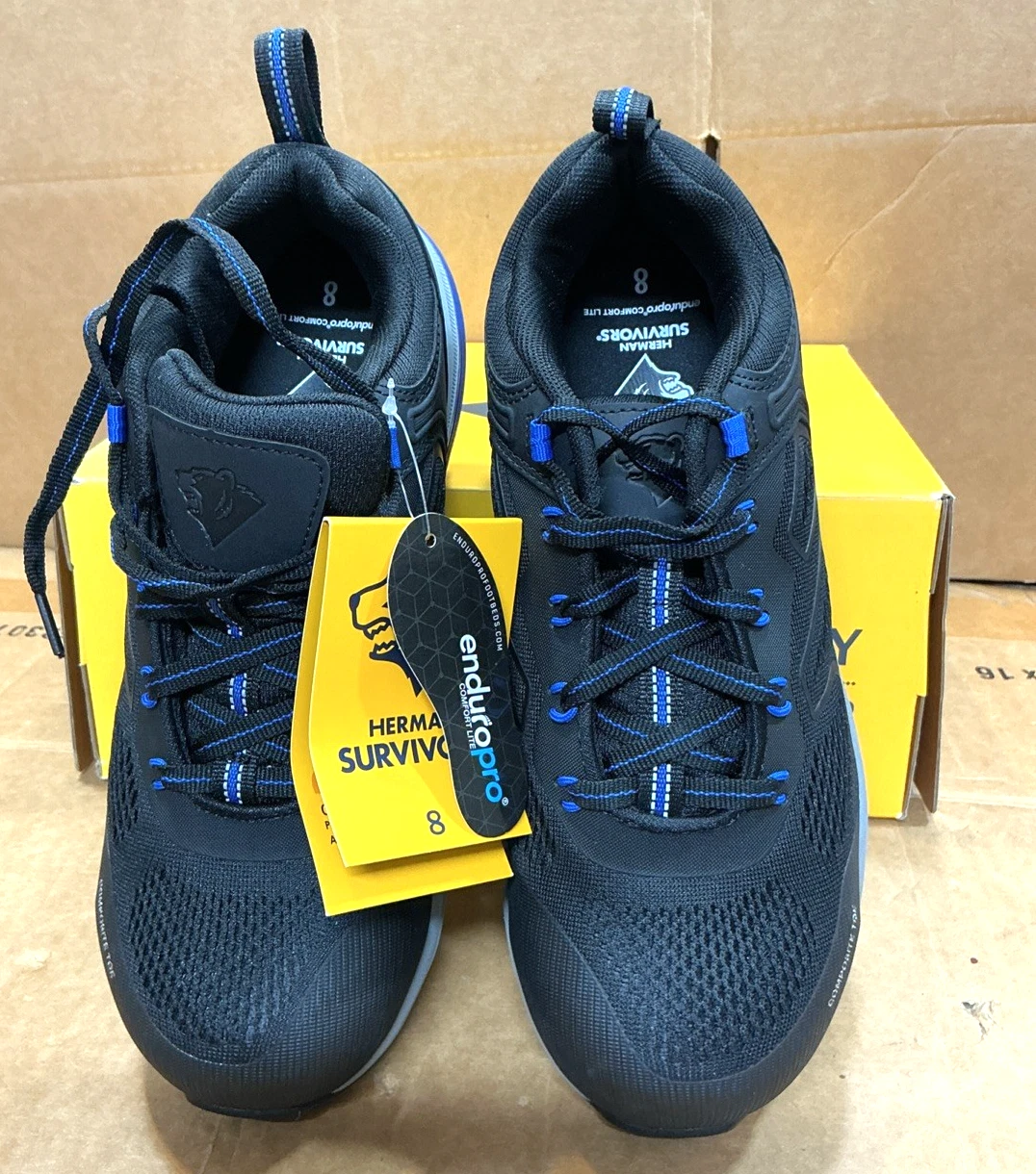 Herman Survivors Cassle Hiking Shoes Boots Black Mens Outdoors Protective Toe