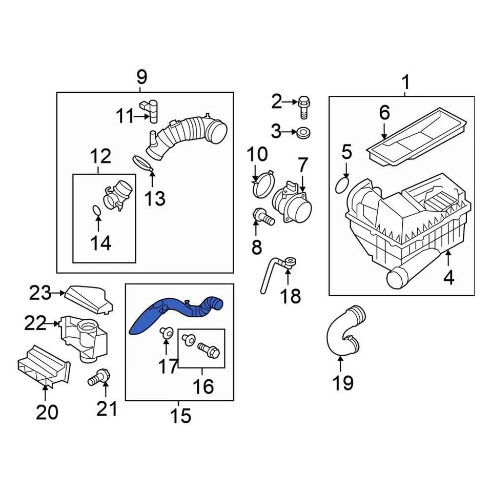 For Volkswagen Jetta 2009-2018 Volkswagen 1K0129627C Engine Air Intake Hose Foto 4 de 4