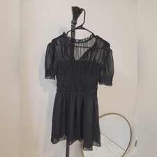 Reformation Mimsy Dress in Black Sz 2 New Nwt