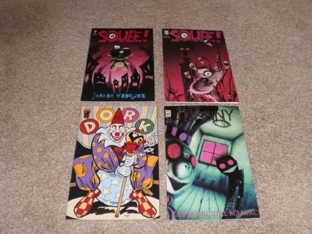 Squee Comic Book Volumes 2 & 3 Johnny The Homicidal Maniac 3 Dork 8 Lot Of 4