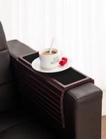 Gehe Bambus-Sofa-Armlehnentablett FüR Couch, Flexibel/Faltbar, Sofatablett
