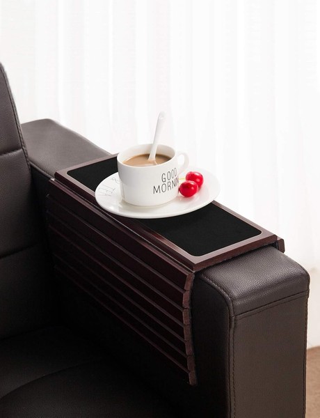 Gehe Bambus-Sofa-Armlehnentablett FüR Couch, Flexibel/Faltbar, Sofatablett-image
