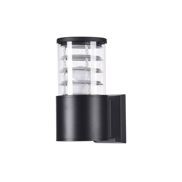 Wandlampe Outdoor Aluminium Schwarz IP54 Garten H:20 Cm E27 Uplight Wandleuchte-image