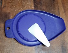 Tupperware 1432 Mamsell Schneidebrett Blau ohne Schneidefläche mit Spatel 1433