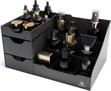 Uncluttered Designs Large Black Vanity Organizer Countertop Mens Organizer B30