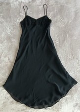 Banana Republic Midi Silk Black Evening Dress Sz 6