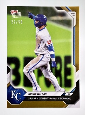 2026 Topps NOW Bobby Witt Jr Gold Foil /50 #137 Royals 3-Run HR OA6