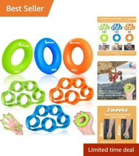 6-Level Hand Grip Strengthener & Finger Exerciser Set for Pain Relief & Recovery