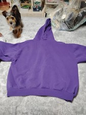 Hooded Jerzees Purple Pullover Sweatshirt Size Large Made In USA 90s Retro Style