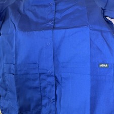 Adar Unisex Medical Workwear Uniform Multi Pocket V-Neck Scrub Top,M Royal Blue