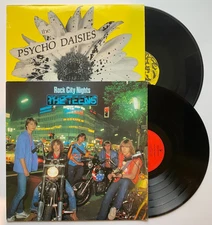THE TEENS GERMAN ROCK CITY NIGHTS 1980 & 1985 PSYCHO DAISIES PUSHIN' UP 2 LP LOT
