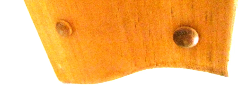 VINTAGE 2 TIERED SHELF COUNTRY FARM HOUSE HAND MADE OAK HANDING 22" - image 4 of 4