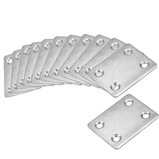 Repair Plate 47mm x 38mm Flat Fixing Mending Bracket Connector 12Pcs