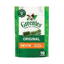 Greenies  Adult Petite Dog Dental Treat - 15.00 FOR TWO 10-COUNT  7.50 EACH 