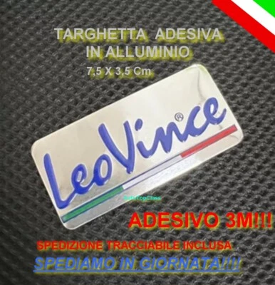 ADESIVO LeoVince stemma STIKERS alluminio 3D MOTO ALTE TEMPERATURE SCARICO logo