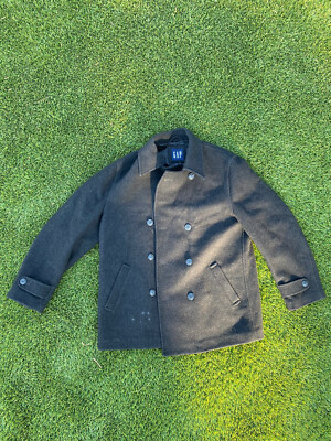 Classic Peacoat Gap Peacoat Gap Men's Wool Pea Coat Quilted Lining