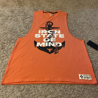 Men s Under Armour Project Rock Iron State of Mind Muscle Tank Top Shirt (XXL)