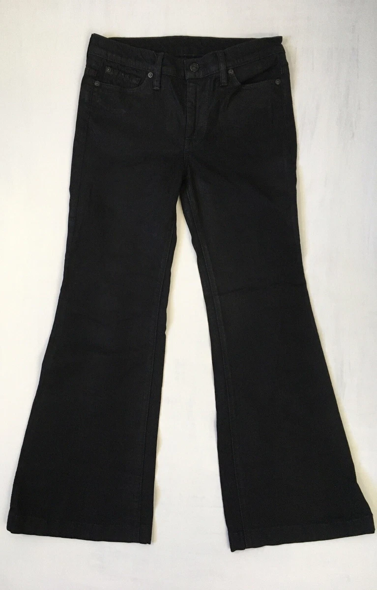Womens black wax coated jeans sales
