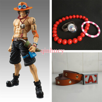 #ad Anime ONE PIECE Portgas D Ace Cosplay Necklace Bracelet Pointer Bangle Belt Prop $24.99