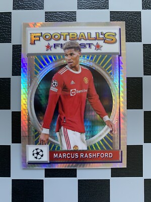 2021-22 Topps Finest Flashbacks UCL Marcus Rashford Prism /35 Manchester United