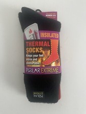 Insulated Thermal Socks Polar Extreme Mid Calf Extra Thick Shoe Size 5-9 NEW