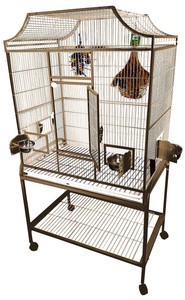 A&E Cage Co. Elegant Style Flight Bird Cage 3221 Sandstone (644472018967)