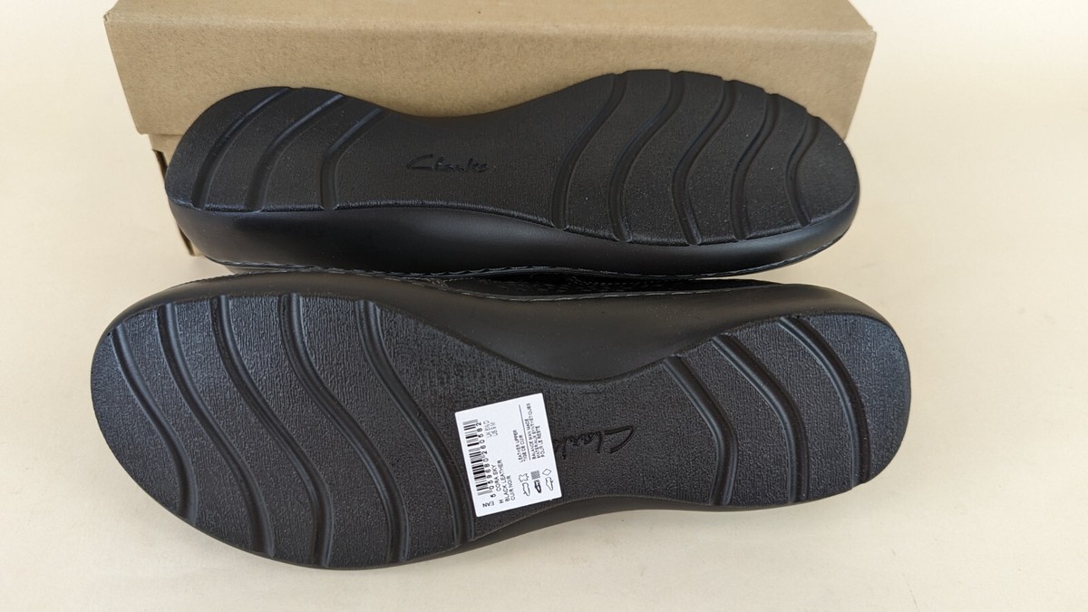 Clarks | Cora Sky Slip-On Flats | Black | 9.5 M Clarks Cora Sky Loafers Flats Womens 9 M Black Leather Perf  main image 2