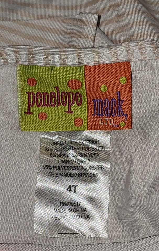 Penelope Mack Striped Swimsuit Bathing 1 Pc Baby Girls UPF 50 Size 4T - Image 4 of 4