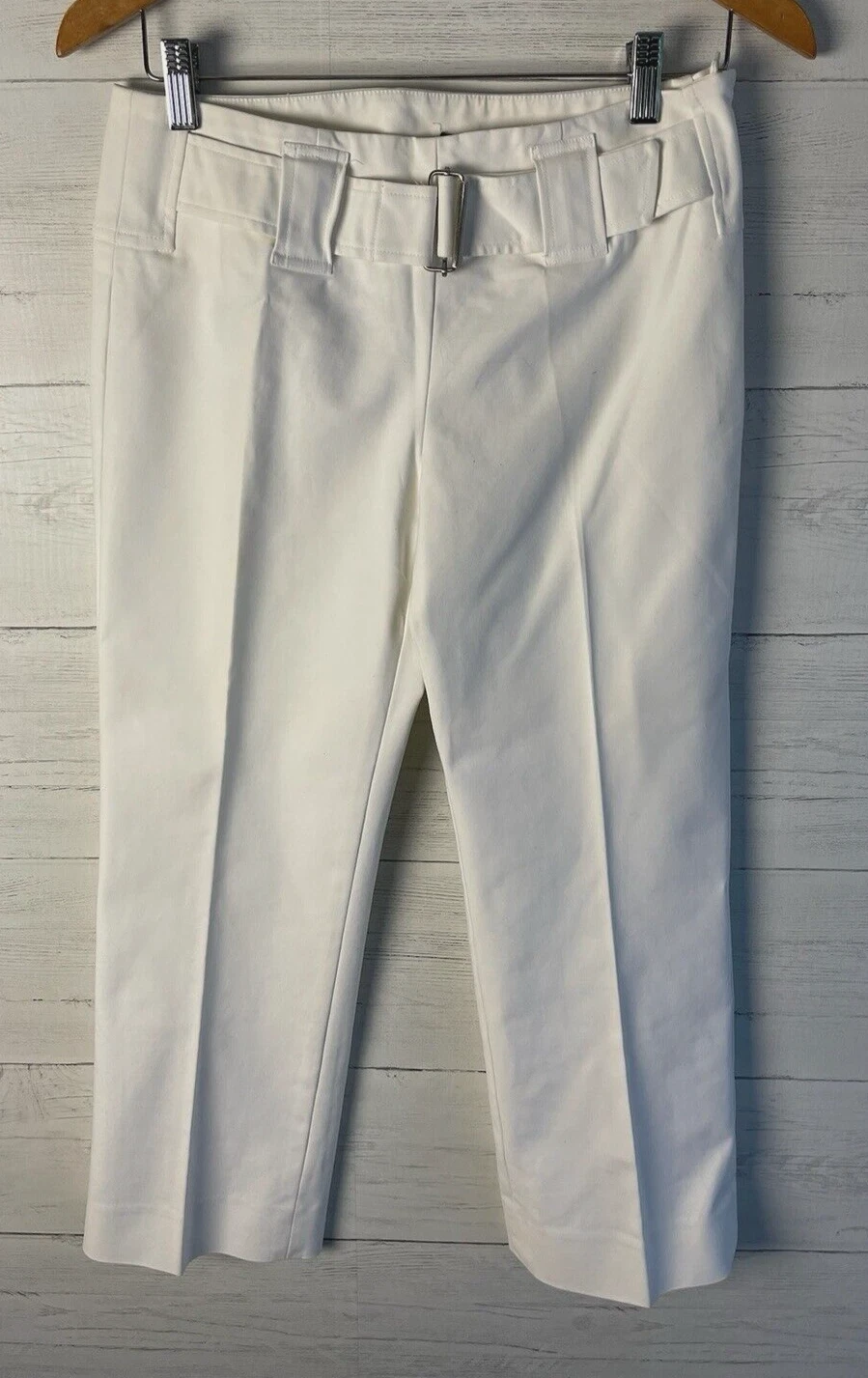ETCETERA White Capri Pants Women's 0 Stretchy CLASSIC Preppy Boho Trousers NEW!