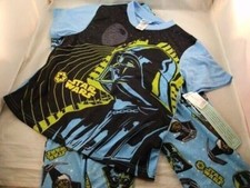 Star Wars Darth Vader Pajamas PJs Sleepwear 2pc Boys XS Tie Fighter New