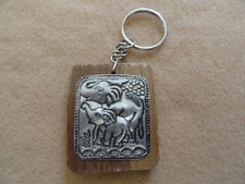 Two Elephants Keychain