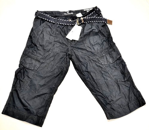 Tom Tailor 3/4 Relaxed Chino Pants Trouser/Shorts Belted Navy Size L W33 RRP £45 - Picture 6 of 17