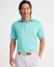 NWT JOHNNIE-O 98 POMELO PRINTED JERSEY PERFORMANCE POLO IN CAISOS SZ M