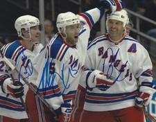 Prucha/Cullen/Dubinsky NY Rangers Autographed Signed 8x10 Photo - NHL - w/COA