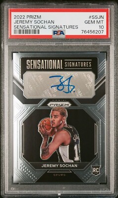 JEREMY SOCHAN SPURS PRIZM AUTO PSA10
